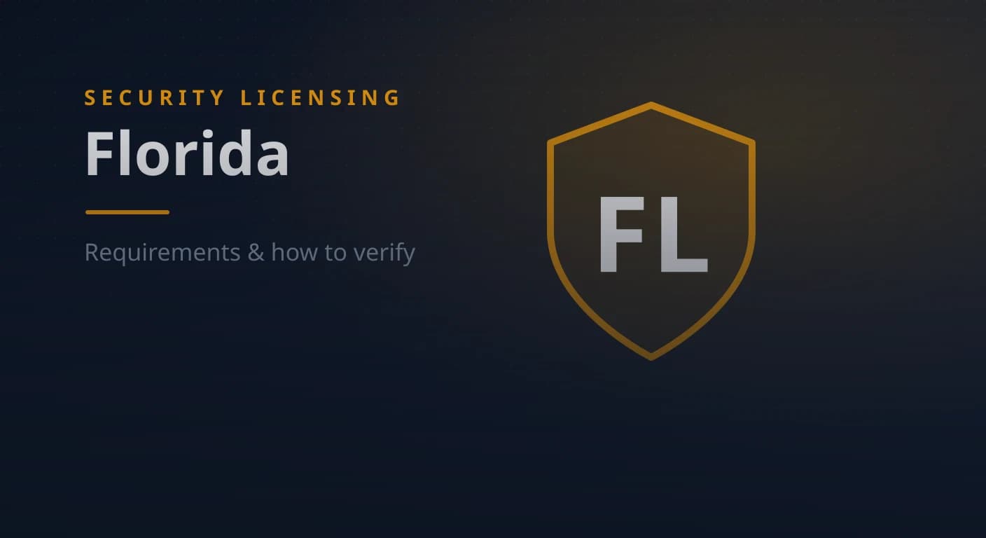 Florida Security Guard & Company License: Requirements & How to Verify (2026)