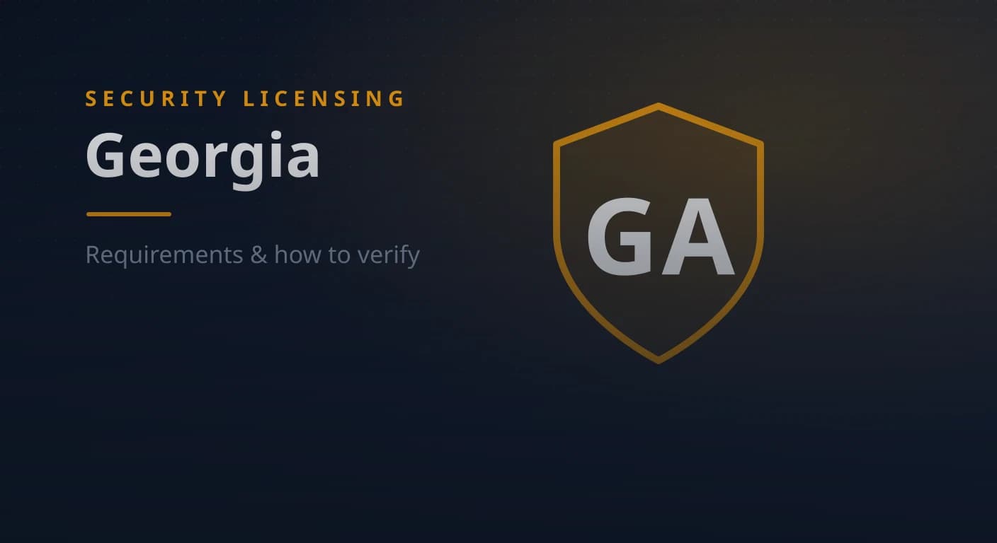 Georgia Security Guard & Company License: Requirements & How to Verify (2026)