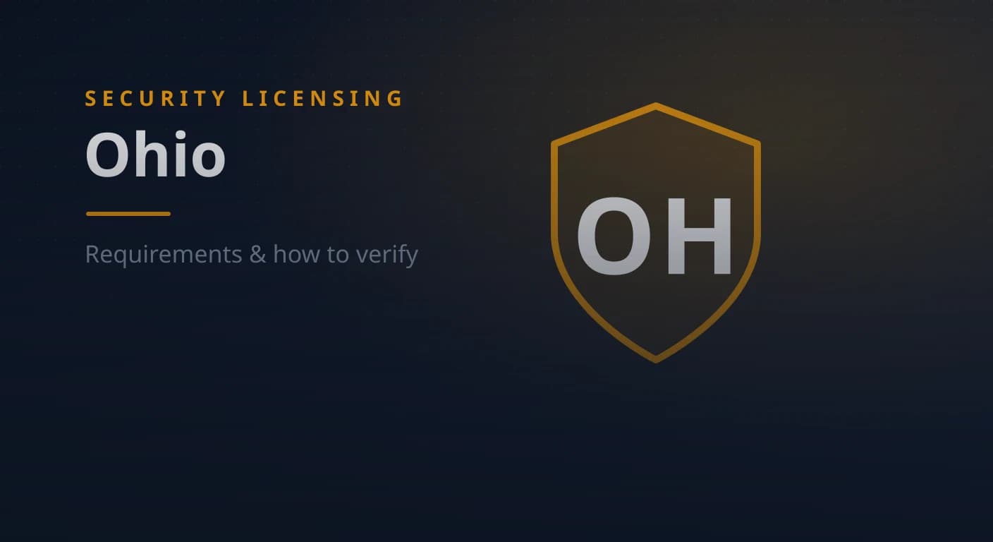 Ohio Security Guard & Company License: Requirements & How to Verify (2026)