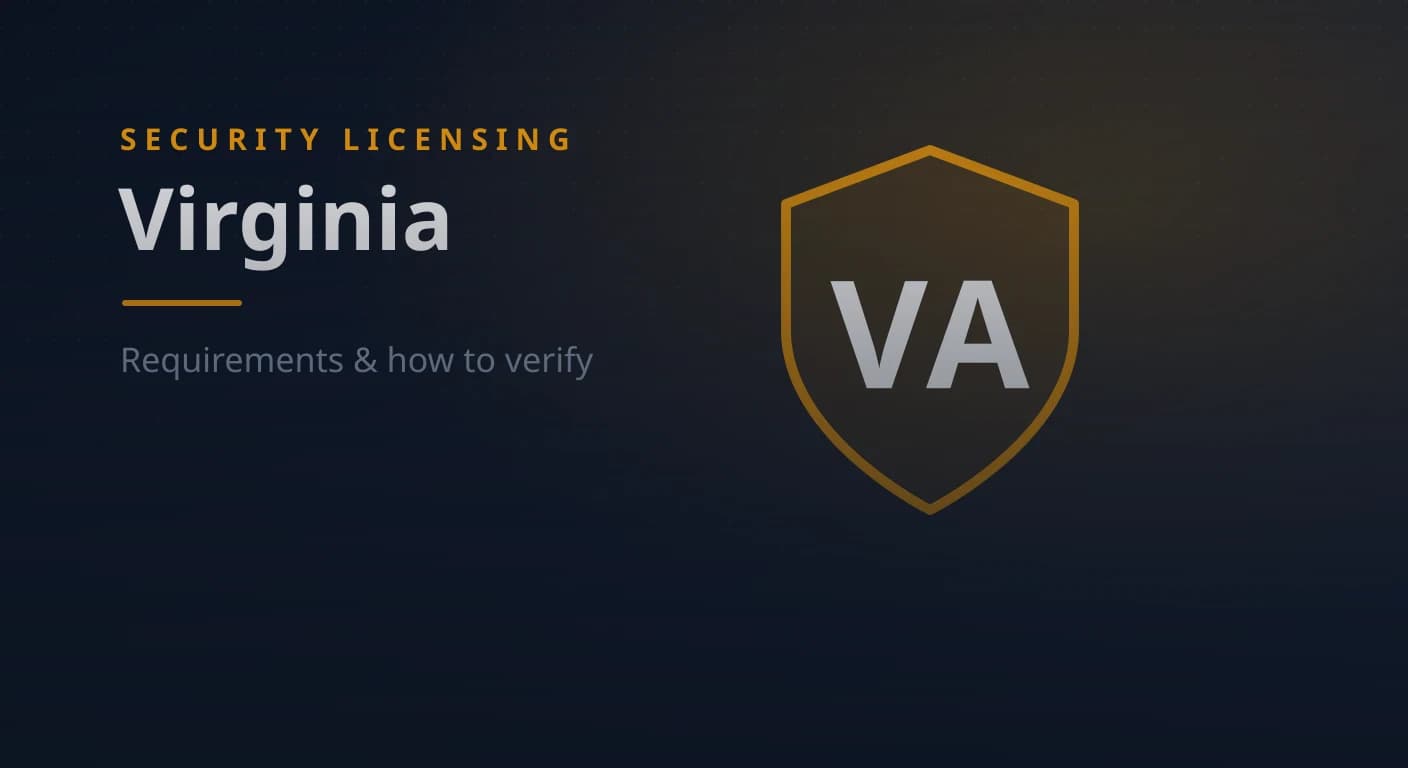 Virginia Security Guard & Company License: Requirements & How to Verify (2026)